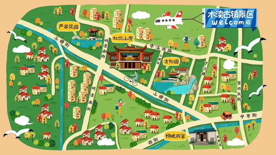 平山手绘地图：一机在手，智慧景区游览无忧